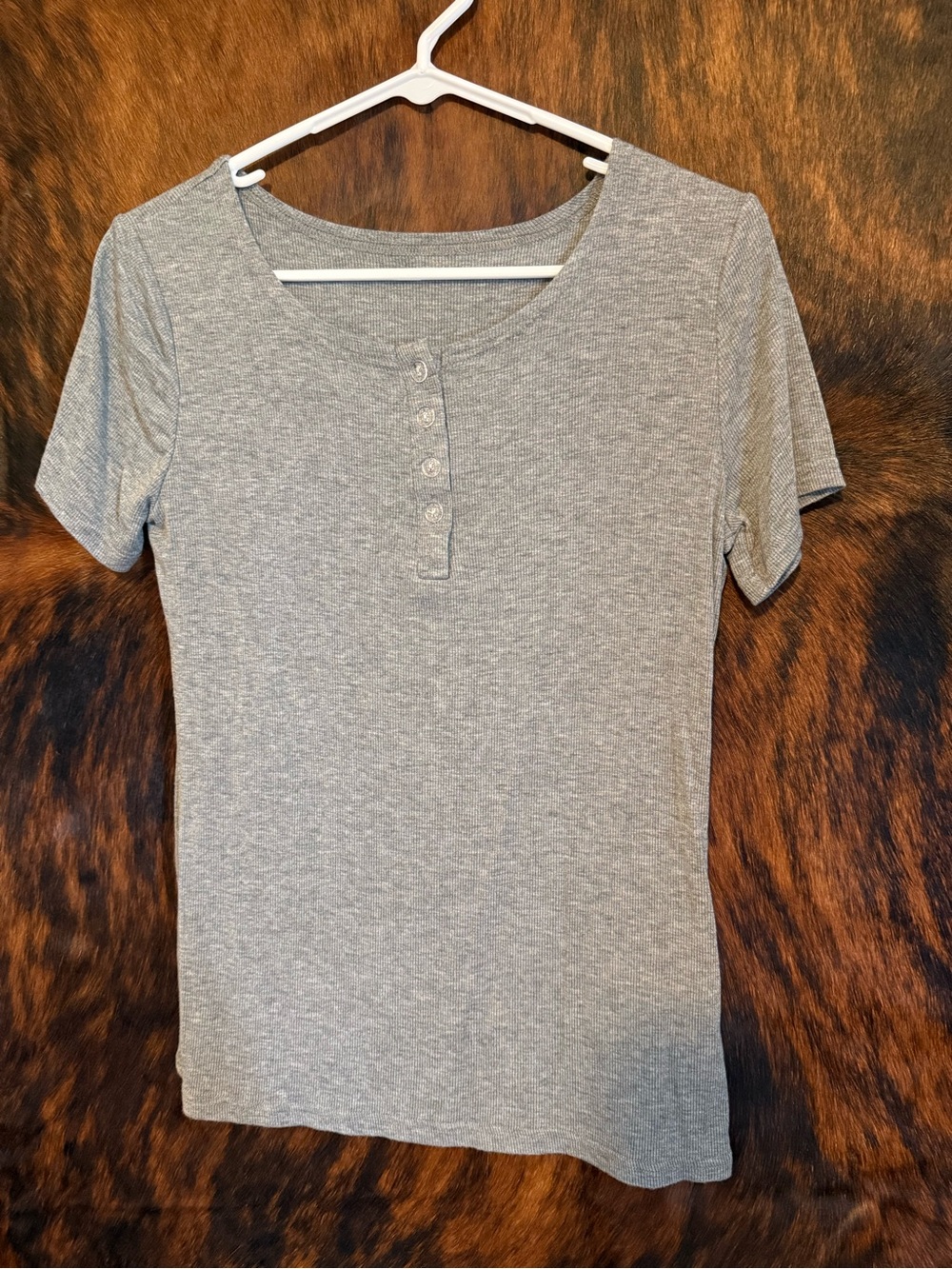 Gray henley top